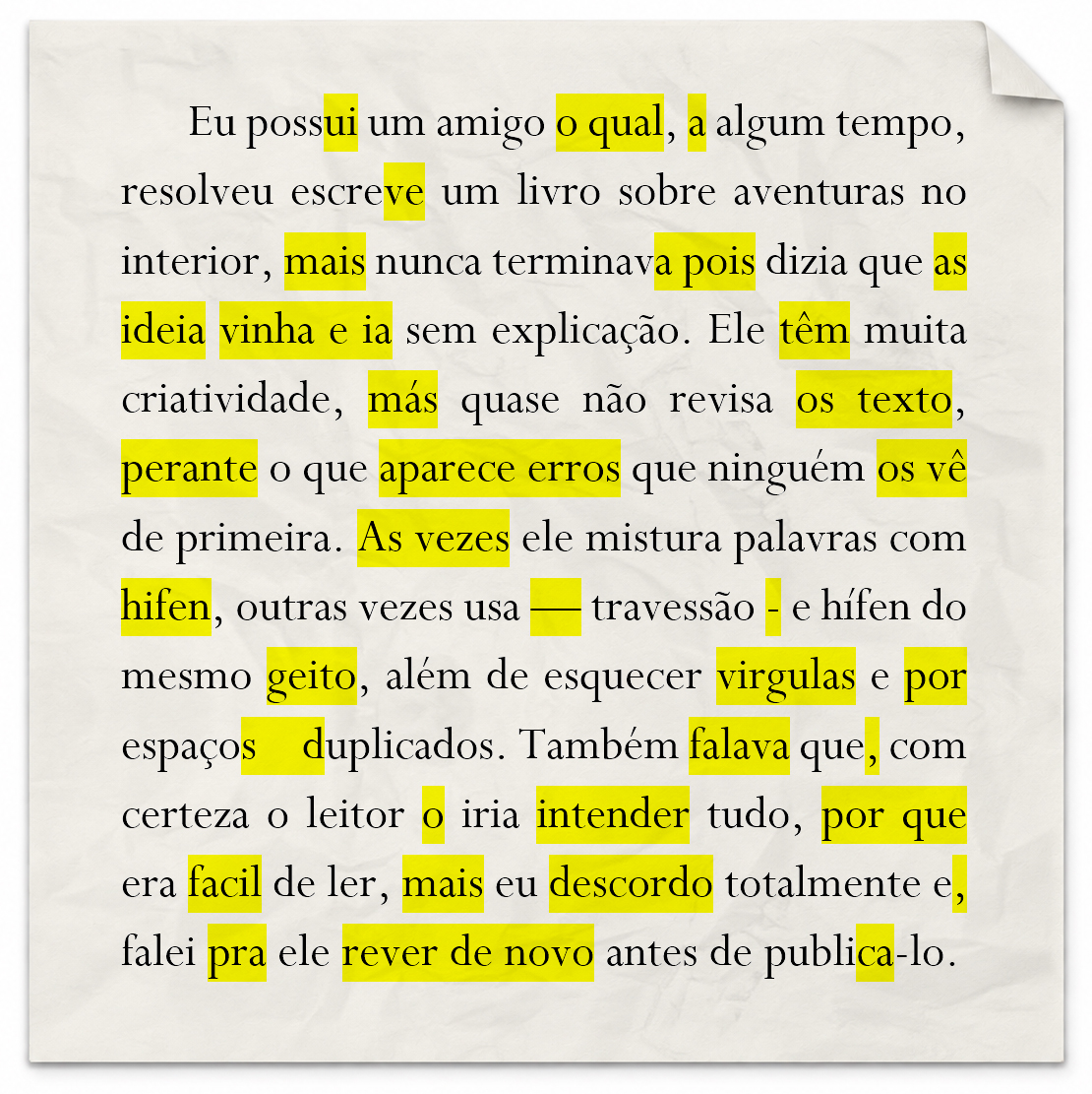 erros de escrita