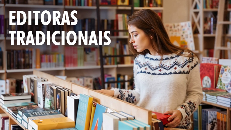mulher escolhendo livros em uma livraria