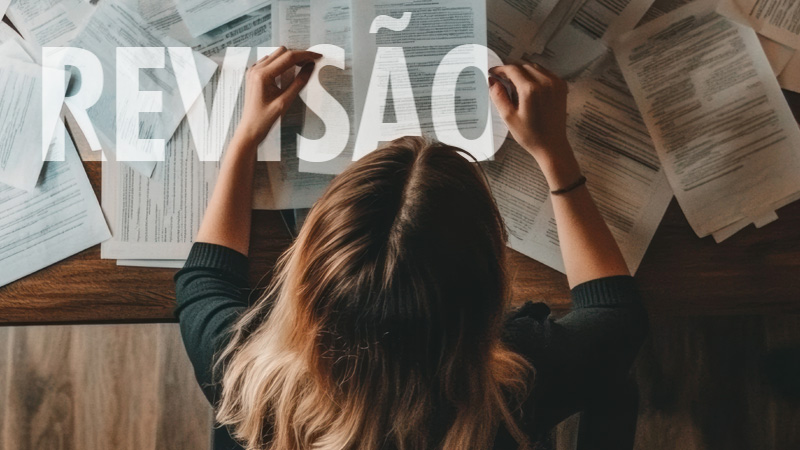 mulher papeis revisao de texto